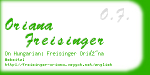 oriana freisinger business card